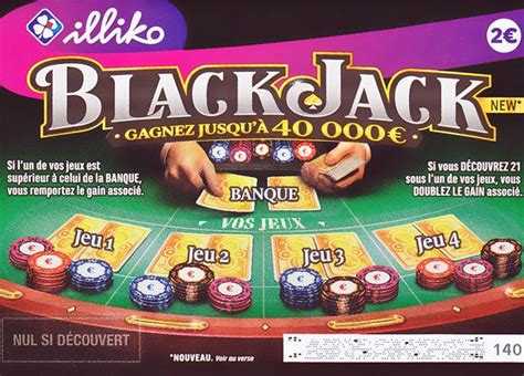 Black jack jeu de grattage